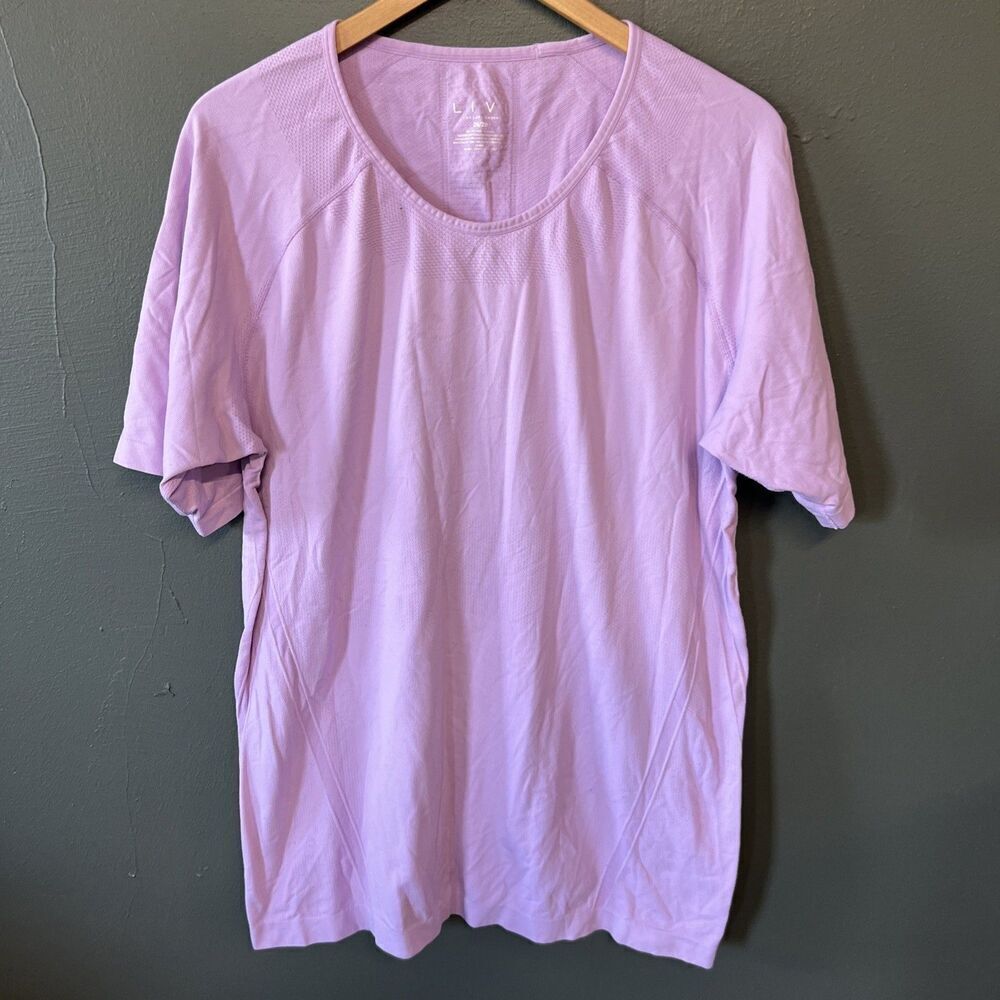 Livi Lane Bryant Top size 4X 26 28, Stretch Active Yoga Walk Run Orchid Purple